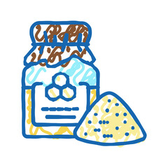 nectar package beekeeping icon doodle illustration