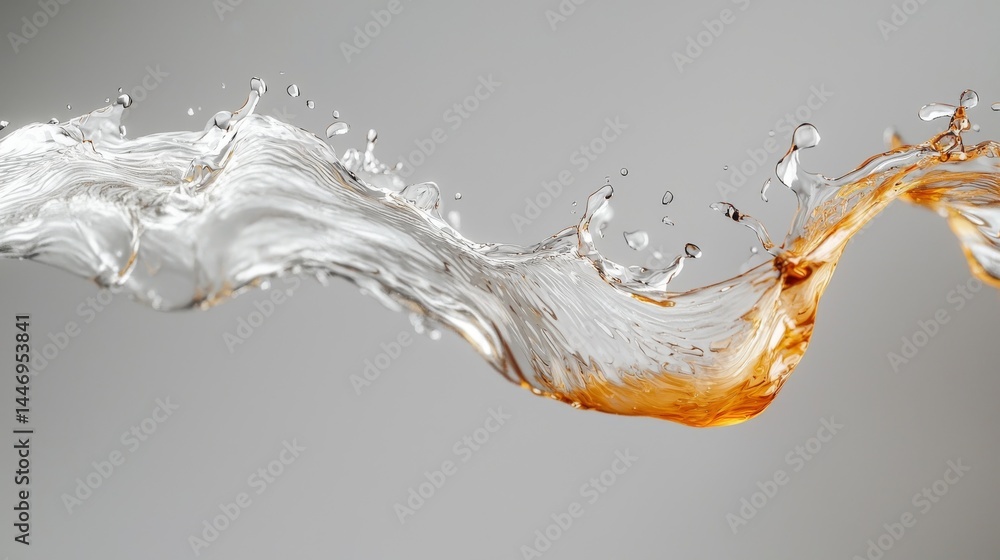 Poster a dynamic splash of water and cola creates an artistic and refreshing visual.