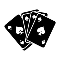 A Stack of Black Playing Cards Showing Spades Suits
