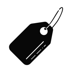 Simple Black and White Price Tag Label Illustration Design