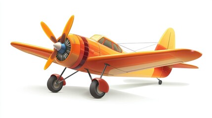 Cartoon airplane isolated on white background