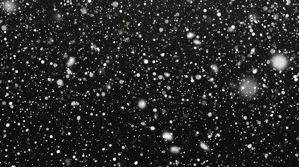 Snowfall overlay on dark background for winter or holiday atmosphere