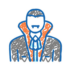 vampire halloween icon doodle illustration