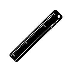 Black and white image of a ruler a measuring instrument used for drawing and measuring