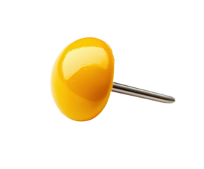 Creative yellow paint drop on silver surface artistic view isolated on transparent background