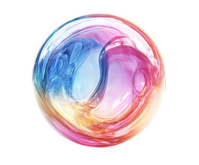 Colorful swirl bubble display creative abstract design isolated on transparent background