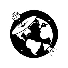 Satellite Orbiting Earth Global Communication Technology