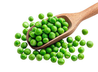 Fresh green peas harvest kitchen food natural light isolated on transparent background