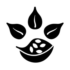 Organic Seed Pod with Leaves Natural Herbal Supplement