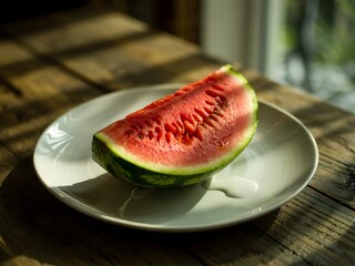 fresh watermelon on a plate