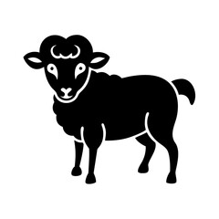 Black Sheep Icon Farm Animal Wool Fleece Ram Lamb Domesticated Creature Livestock Agriculture Pasture Grazing Mammal