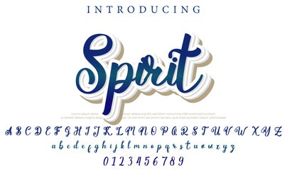 Spirit Font Stylish brush painted an uppercase vector letters, alphabet, typeface