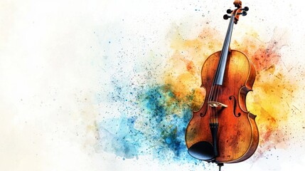 Cello isolated on white background