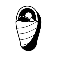 Person Sleeping in a Sleeping Bag Warm Cozy Night Outdoors Camping Adventure