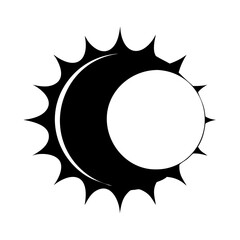Abstract Sun and Moon Eclipse Celestial Design Graphic Art Image