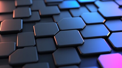 Obraz premium Abstract Geometric Background with Neon Lighting