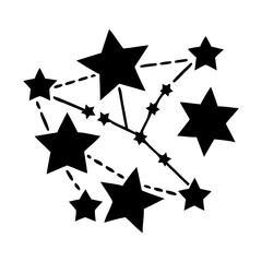Celestial Star Constellation Design Graphic Art Illustration of a Night Sky Pattern