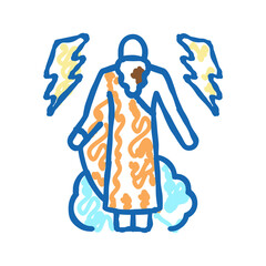 gods ancient greece icon doodle illustration