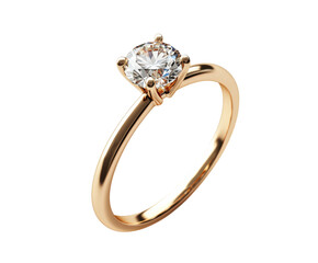 Engagement ring showcase jewelry store product isolated on transparent background