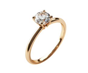 Engagement ring showcase jewelry store product isolated on transparent background