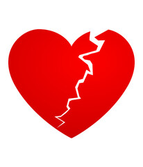 Illustration of a broken heart