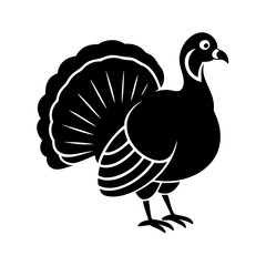 Thanksgiving Turkey Silhouette Illustration Graphic Design Festive Bird Farm Animal Poultry