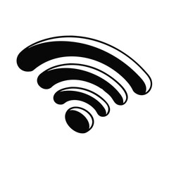 A Three Dimensional Wifi Symbol Icon Design Graphic Illustration