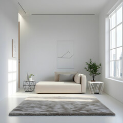 A compact city apartment with a minimalist design, bedroom.