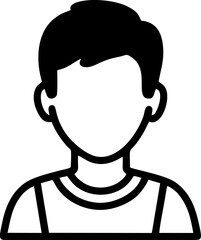 Fototapeta premium Faceless figure with stylish hair and shirt