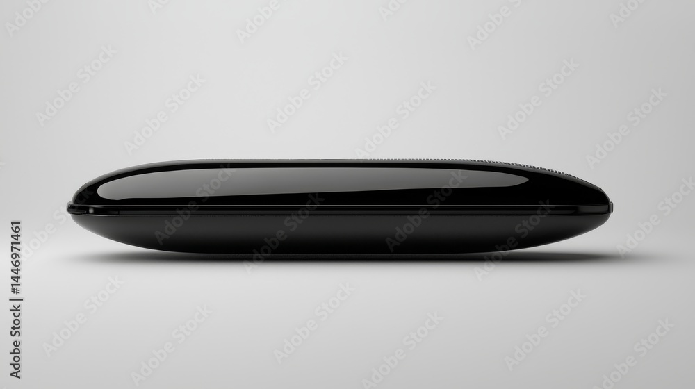 Aufkleber sleek modern black object on a neutral background for tech and product visuals.
