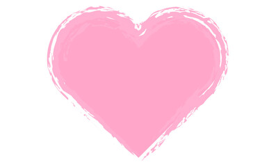 ピンク色の、ハートの形のオブジェクト
手書きで描いたようなテイスト
