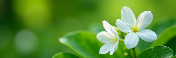 Obraz premium Closeup of white richardia flowers in lush Florida nature setting, peaceful, florida, nature