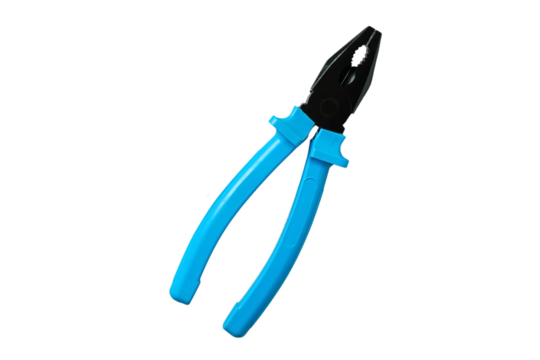 Pliers used for various tasks, symbolizing hard work on Labor Day, isolated on white, PNG