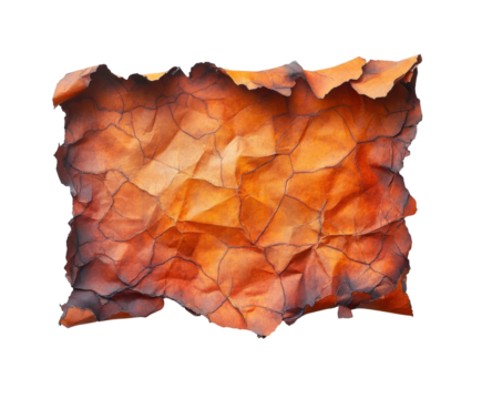 Crumpled textured paper creative digital design abstract isolated on transparent background - Powered by Adobe