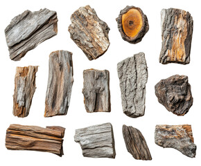Exploring natural wood textures nature isolated on transparent background
