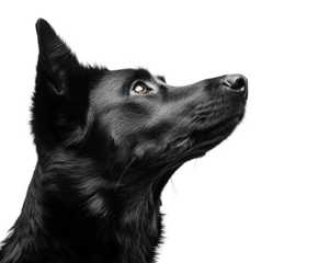 Dog profile portrait animal isolated on transparent background