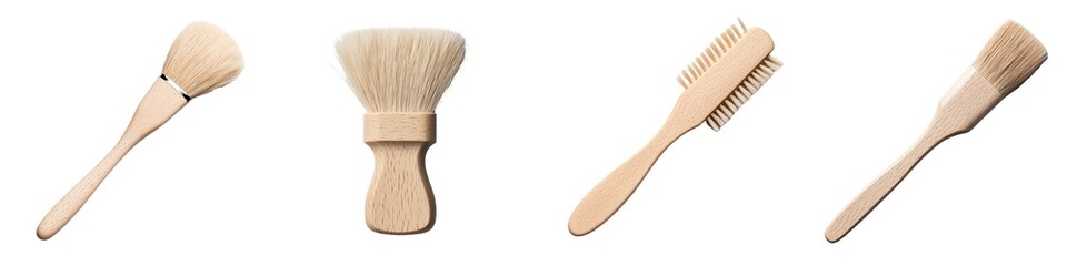 Vintage grooming tools on a isolated against a transparent background.