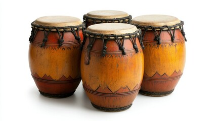 Conga drums isolated on white background