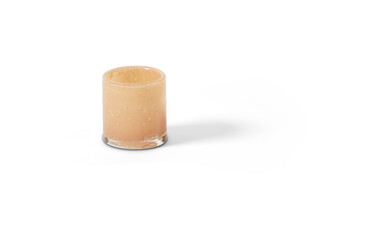 candle glasses set With natural shadow  on PNG transparent background . Cut out clipping path with Adobe photoshop s pen tool 