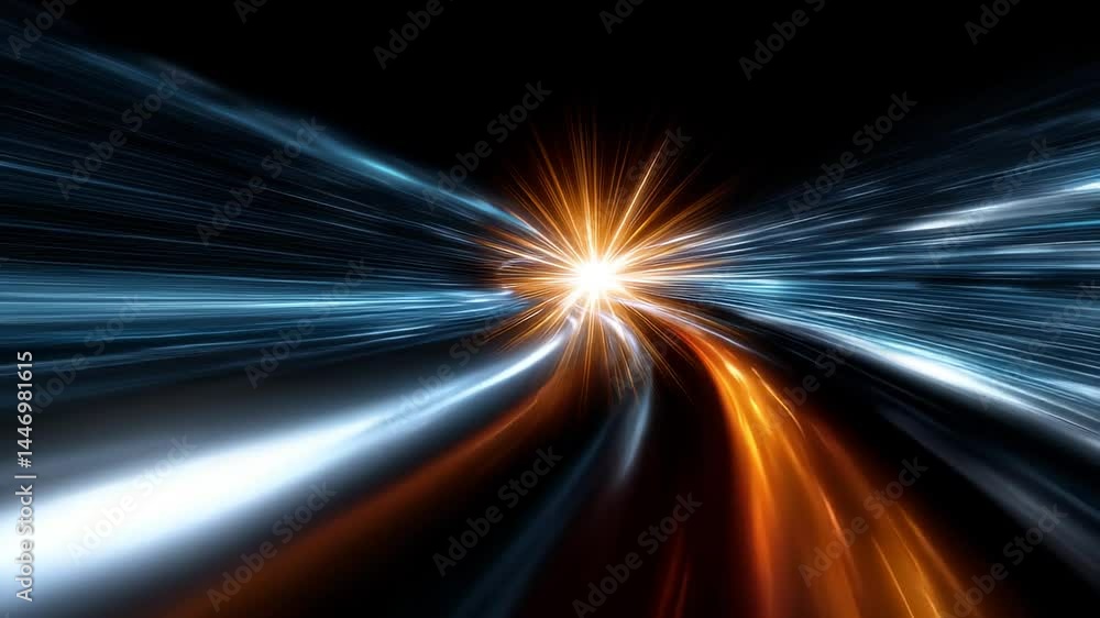 Poster dynamic light trails in motion