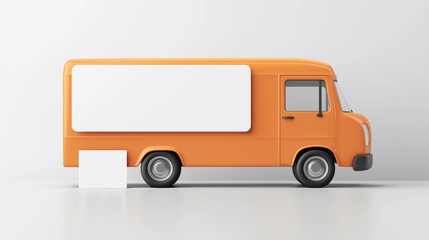 Mockup of a food truck loyalty card, front and back design, blank white surface with placeholders for stamps or QR codes, minimal layout, isolated on white background 