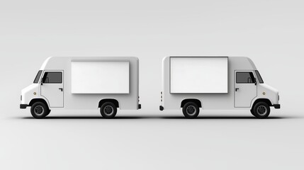 Mockup of a food truck loyalty card, front and back design, blank white surface with placeholders for stamps or QR codes, minimal layout, isolated on white background 