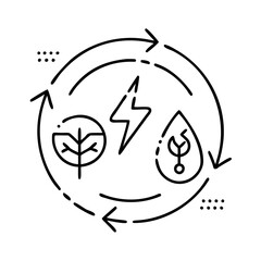 Obraz premium energy transition icon, energy transition line art - simple line art of energy transition, perfect for energy transition logos and icons