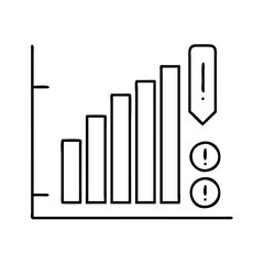 error bars icon, error bars line art - simple line art of error bars, perfect for error bars logos and icons