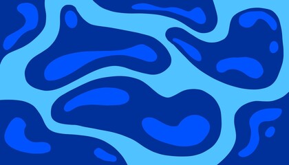 Abstract background seamless pattern with blob shapes and texture. Modern graphic print with liquid organic shapes, bright paint splashes and spots. Trendy summer pattern, vector illustration 