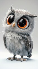 Obraz premium Adorable owl with captivating starry eyes