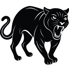 Panther black Vector Illustration, ESP