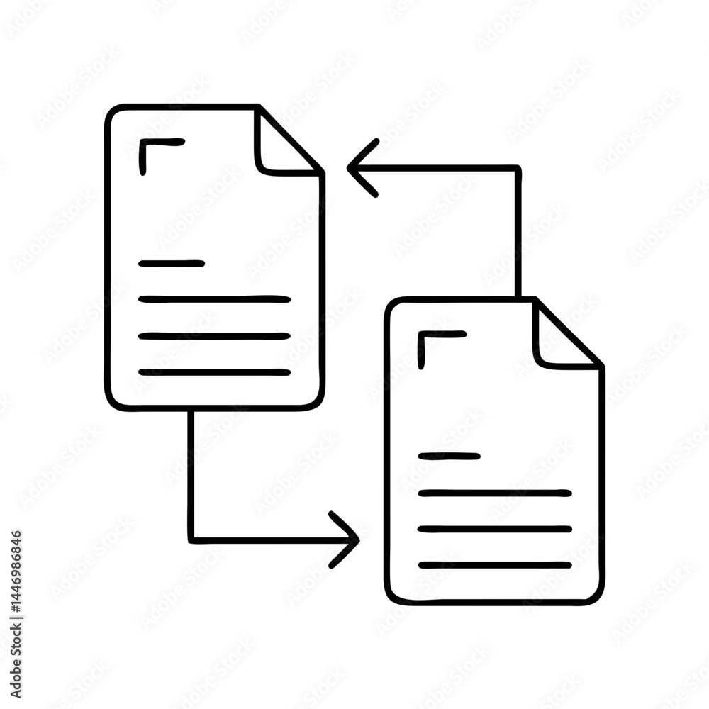 Poster file transfer icon, file transfer line art - simple line art of file transfer, perfect for file tran