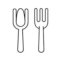 fork icon, fork line art - simple line art of fork, perfect for fork logos and icons