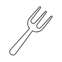 fork icon, fork line art - simple line art of fork, perfect for fork logos and icons
